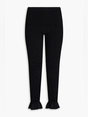 ALEXANDER WANG Ruffled shirred satin-jersey Slim-leg Pants Size XS MSRP $695